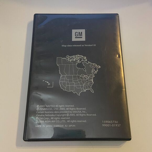 GM Cadillac Navigation Map Disc Version 1.0 Part Number 15906573U 86271-70V850 - Picture 12 of 13